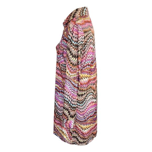 Grace Chuang New York Dress Polyester Button Front Medium Abstract Print Artsy - Picture 3 of 11